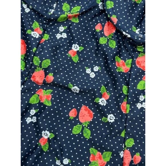 ModCloth Womens Brandy One Piece Swimsuit Underwire Fruity Polka Dot Navy Size M - Picture 5 of 10